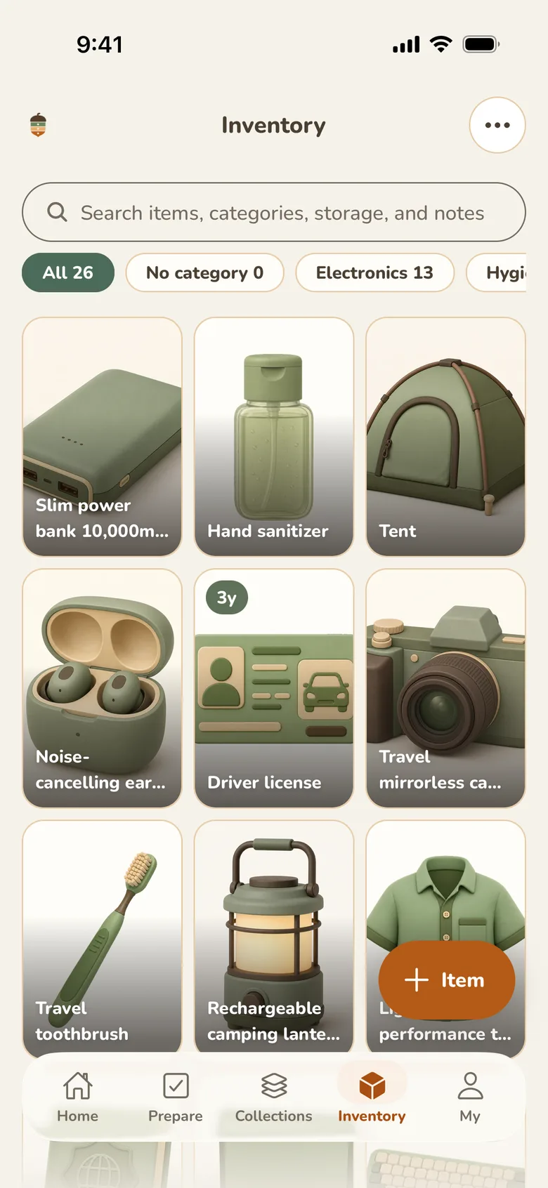 DOTORIFY Inventory: See everything you own